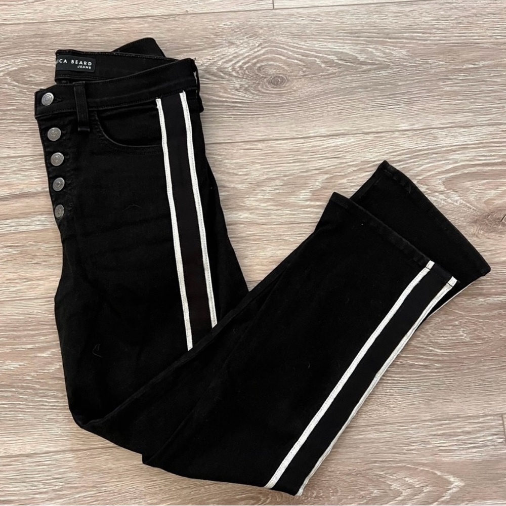 Veronica Beard Carolyn Black Tuxedo Stripe Black … - image 3